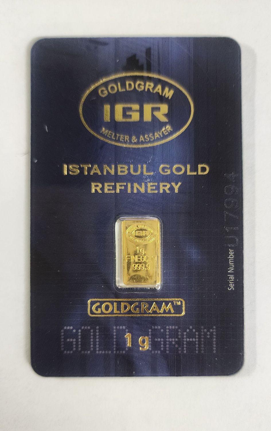 1g Goldgram Bar Istanbul Gold Refinery #D519