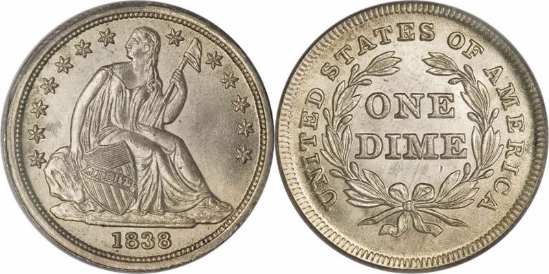 90% Seated Liberty Dime (1837-1891)