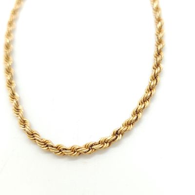 14k Gold Rope Bracelet  Size: 7"