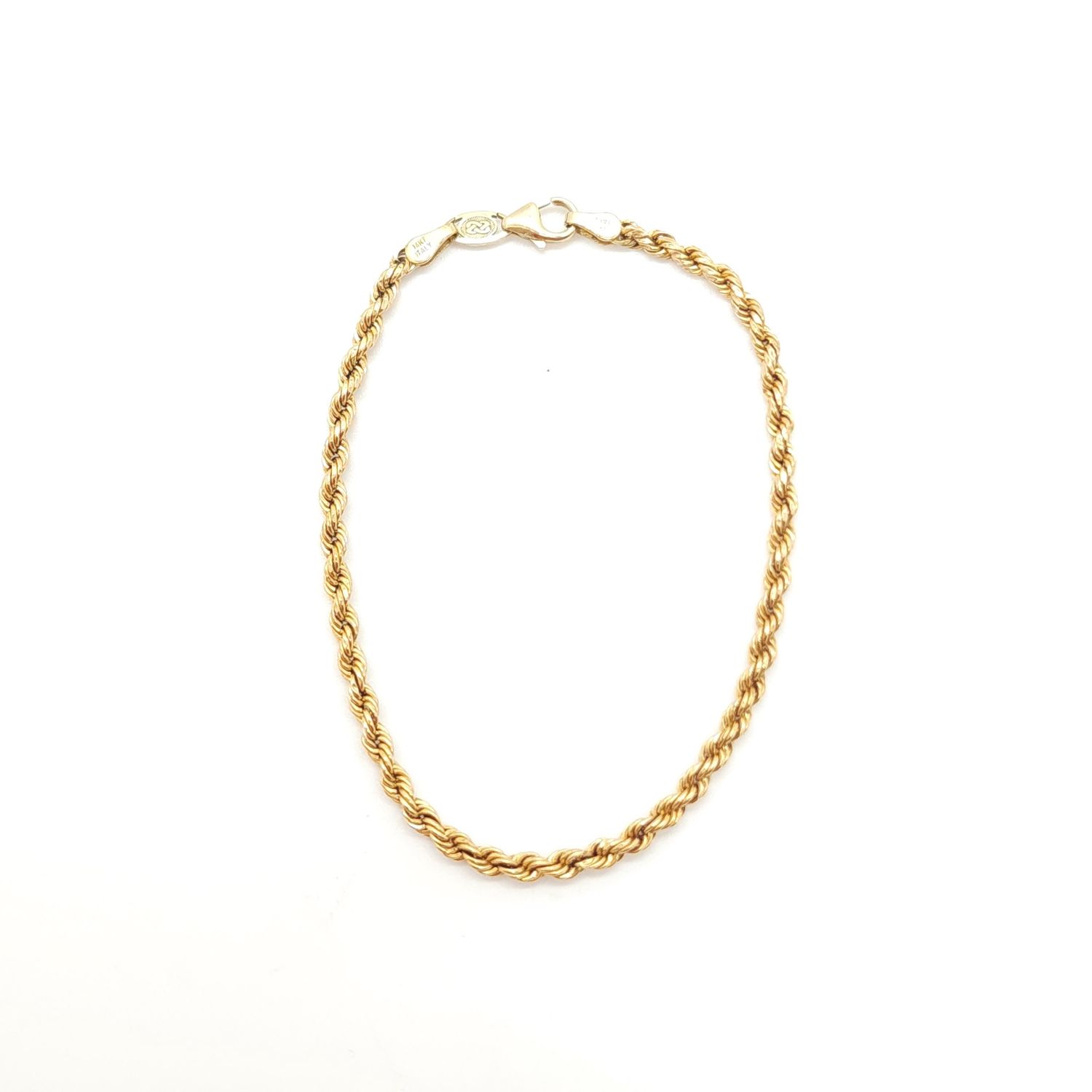 14k Rope Bracelet Size: 7&quot; #C497