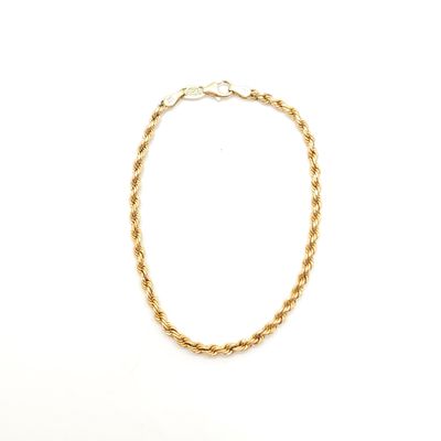 14k Gold Rope Bracelet  Size: 7"