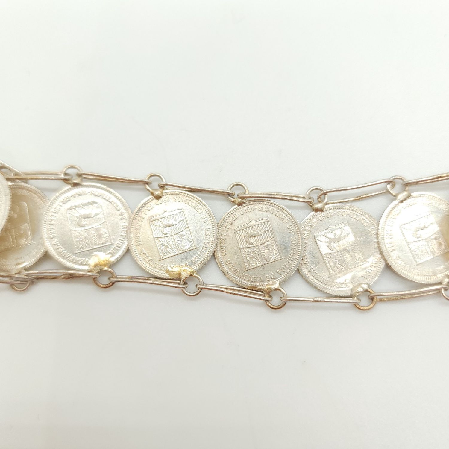 Venezuela 25 Centimos Coin Bracelet #C514