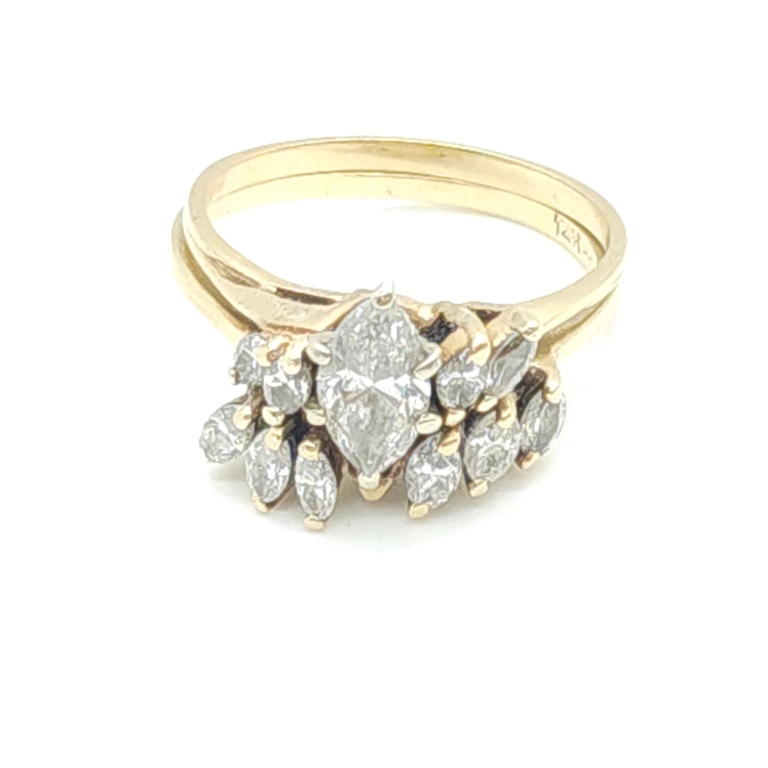 14k Marquise Diamond Set Size: 7