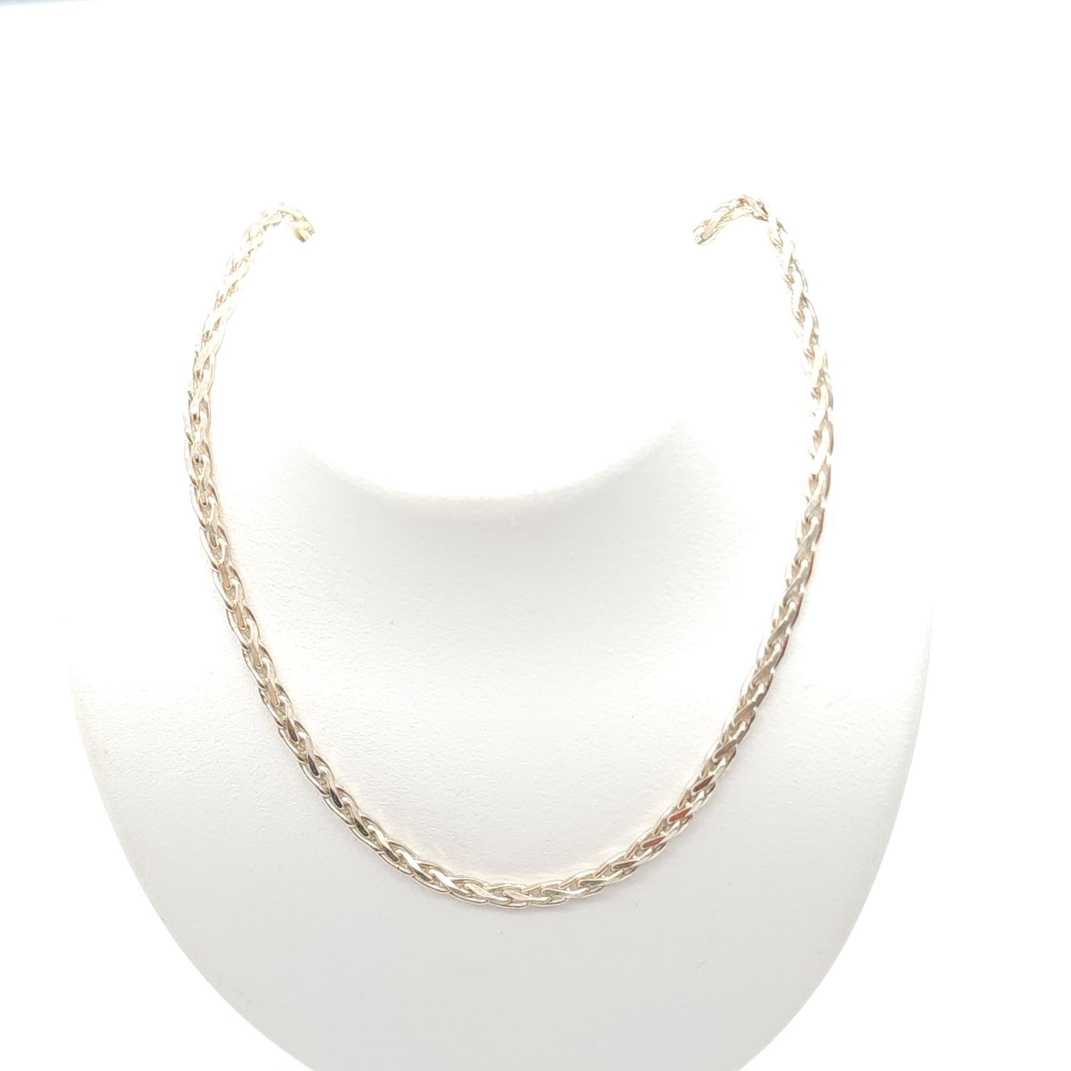 Sterling Silver Braided Chain Necklace Size: 18&quot;