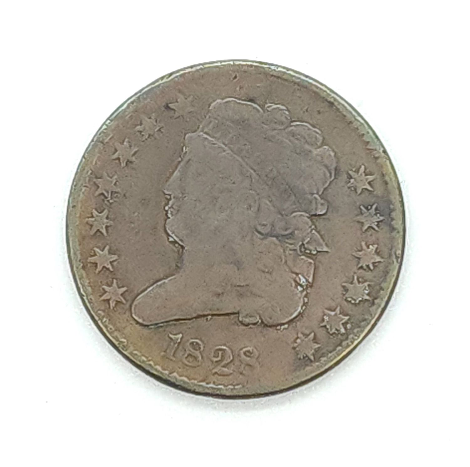 1828 Half Cent 13 Star
