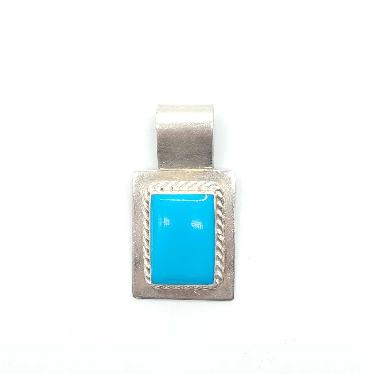 Sterling Silver Mexican Turquoise Pendant