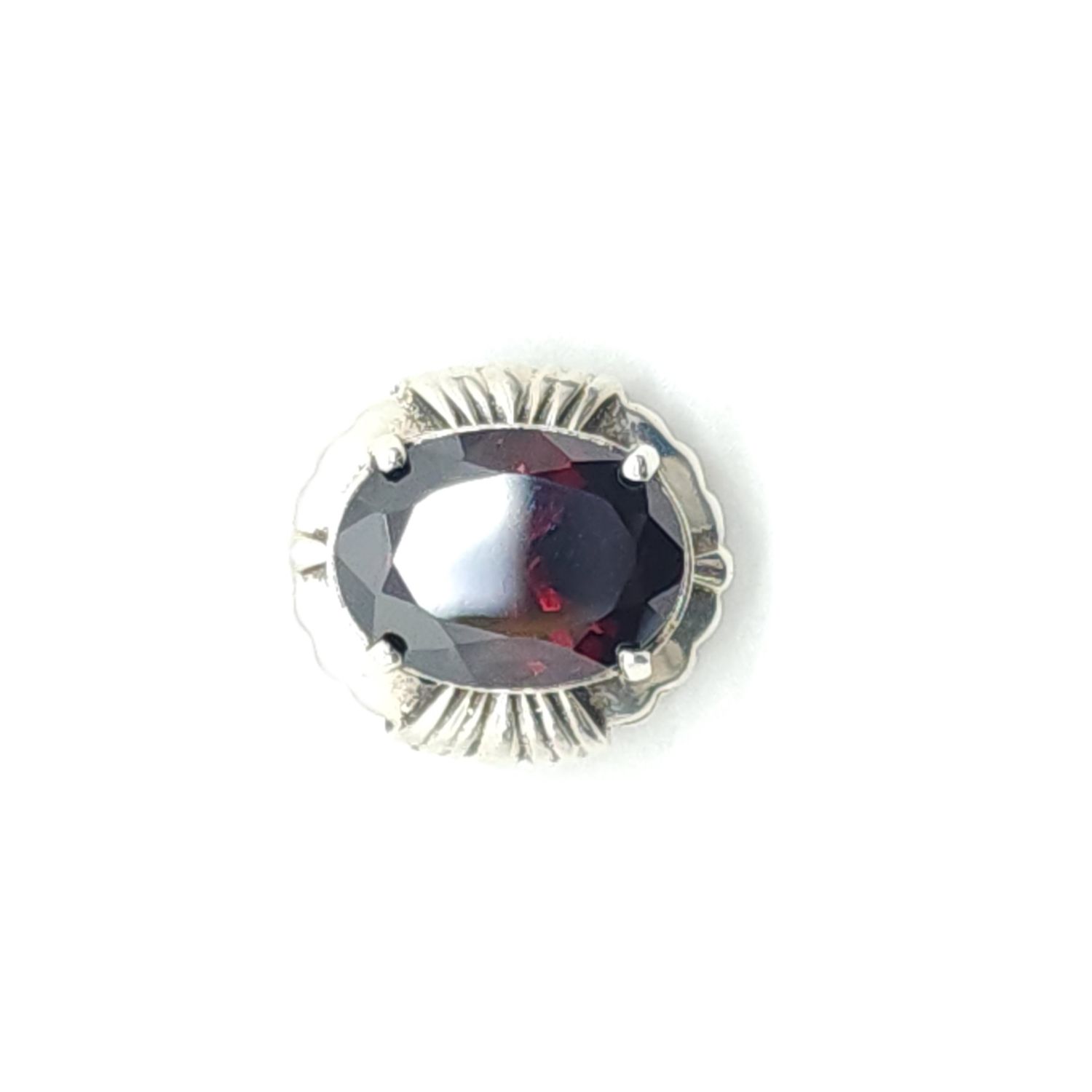 Sterling Silver Garnet Pendant