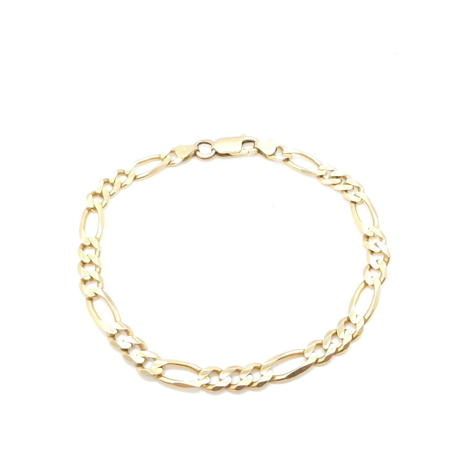 14k Gold Figaro Bracelet Size: 8.5&quot;
