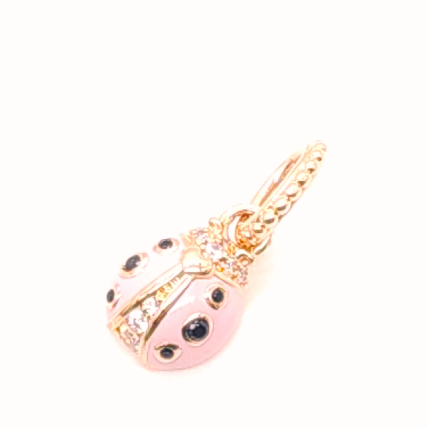 14k Rose Gold Pandora Pink Ladybug Charm