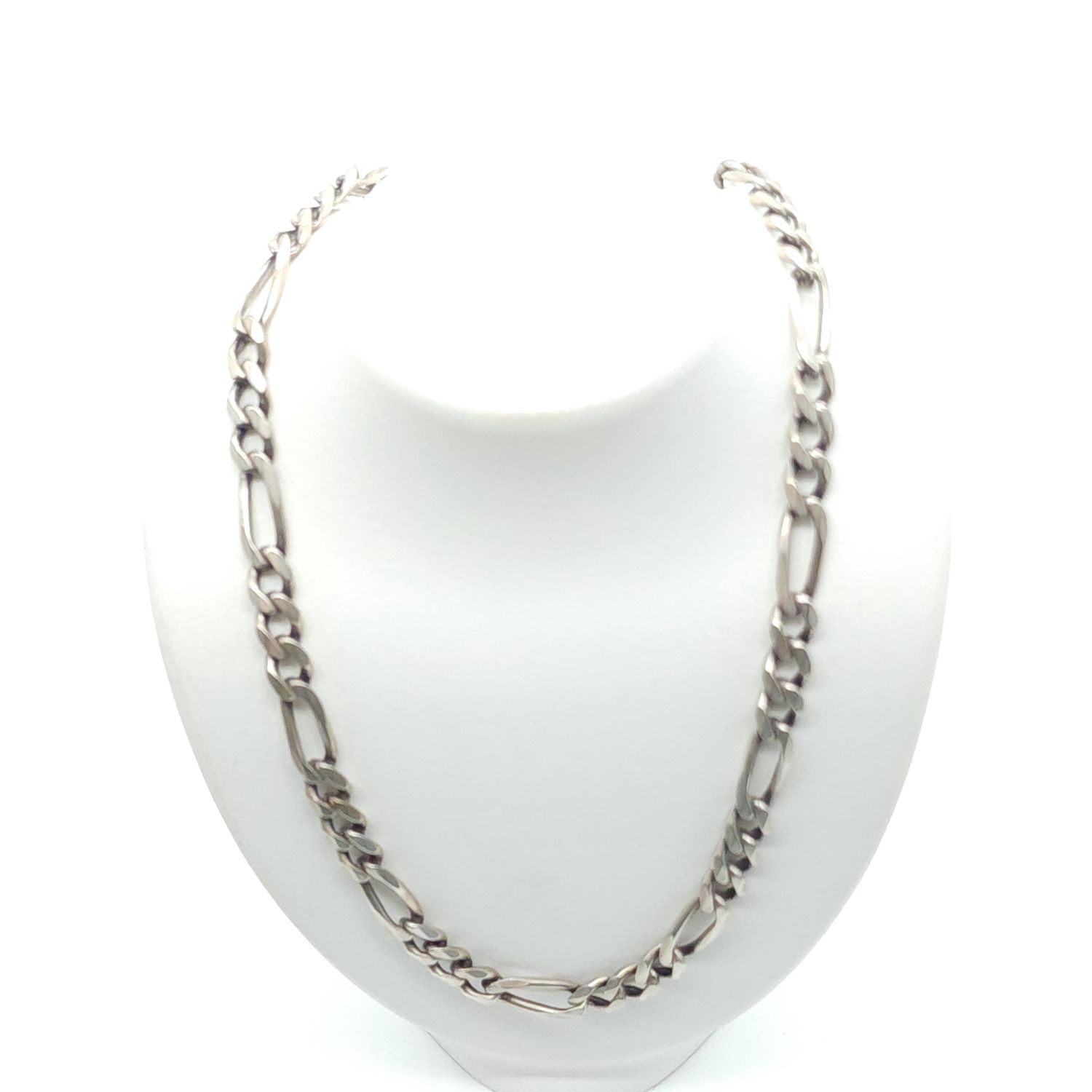 Sterling Silver Figaro Necklace Size: 21&quot;