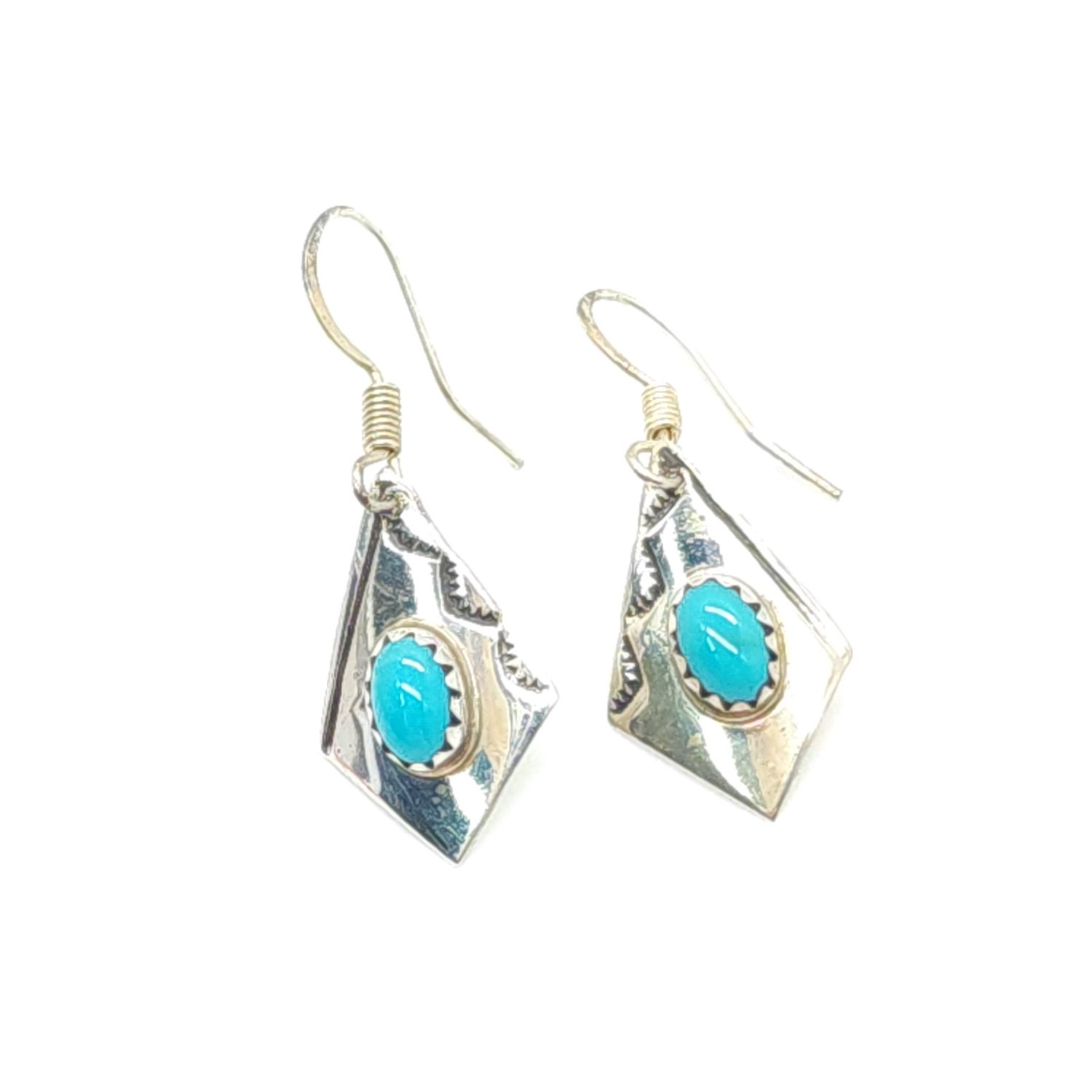 Sterling Silver Turquoise Dangle Earrings