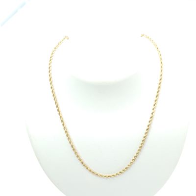 10k Gold Solid Rope Chain Size: 20"..