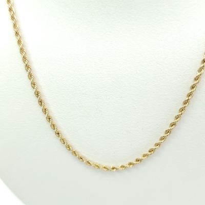10k Gold Solid Rope Chain Size: 20"..