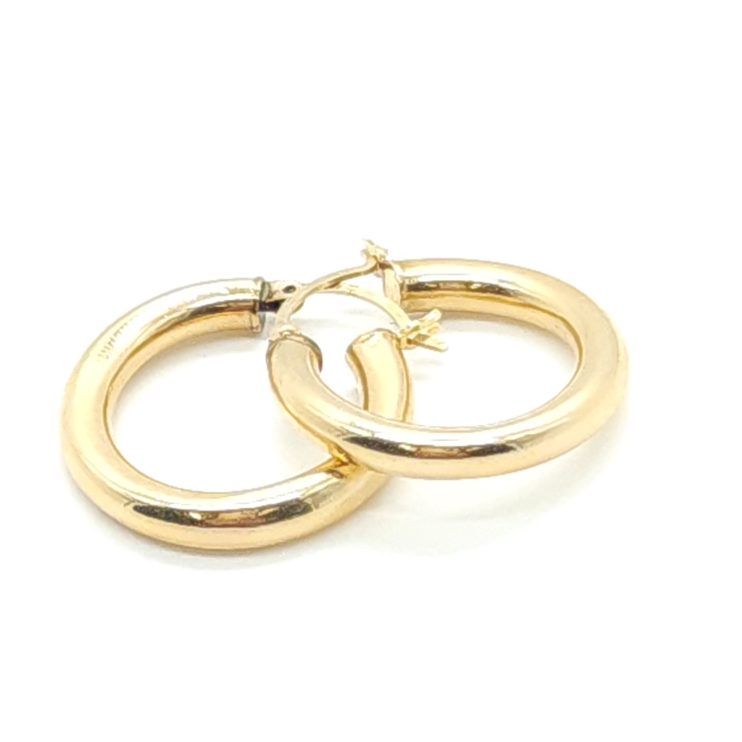14k Gold Hoop Earrings Size: 1&quot;