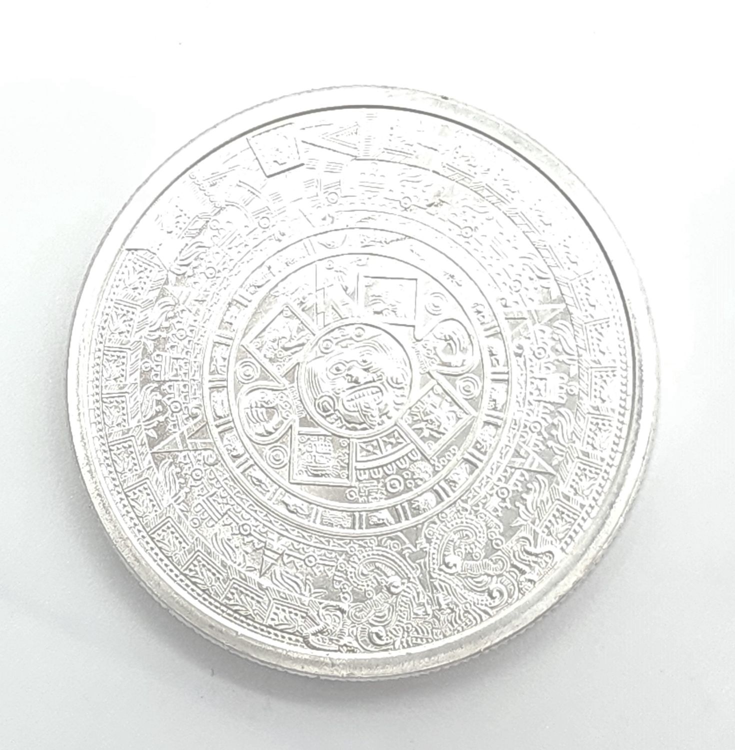 1 oz Aztec Calendar Silver Round