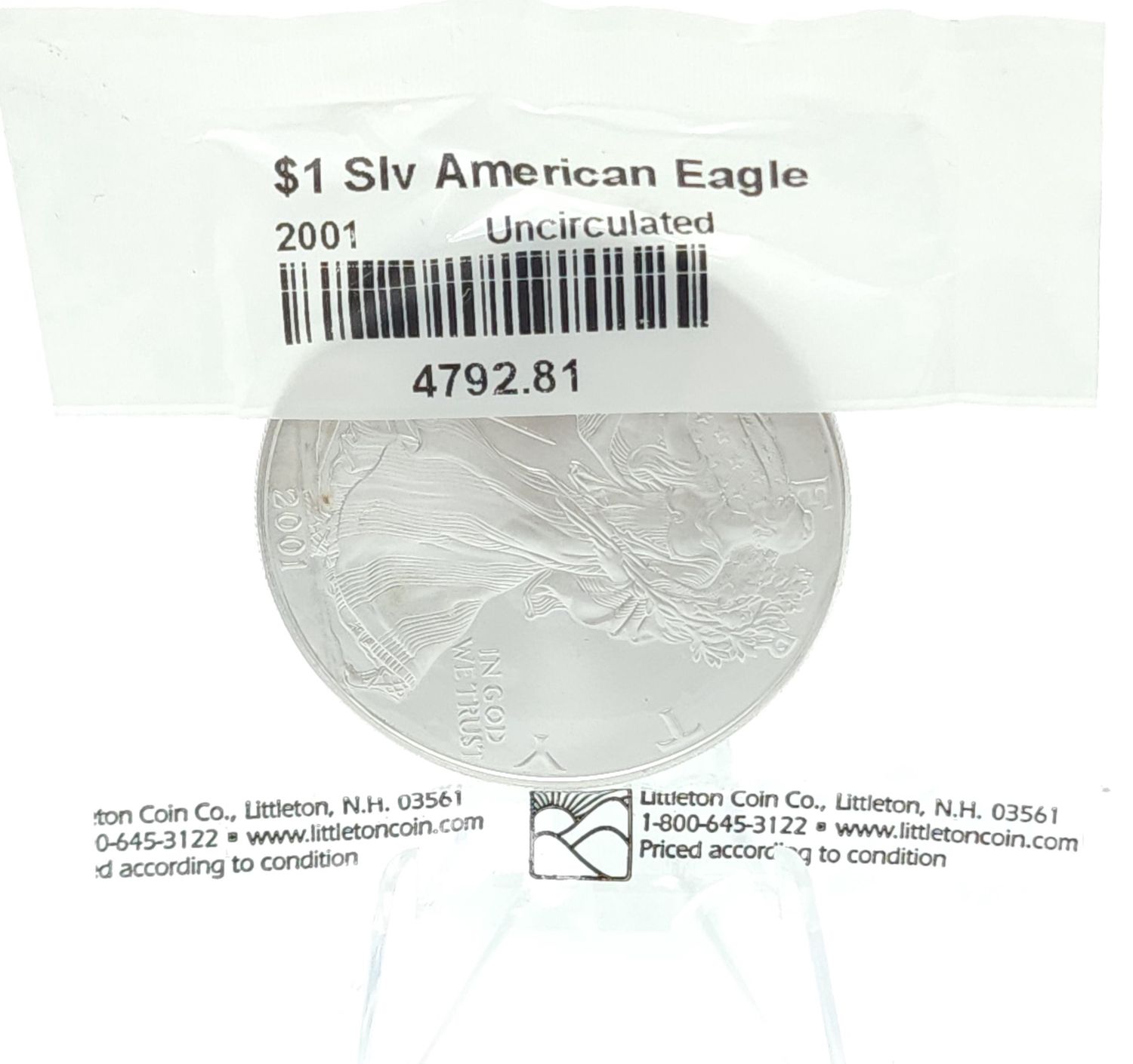 2001 American Silver Eagle Uncirculated