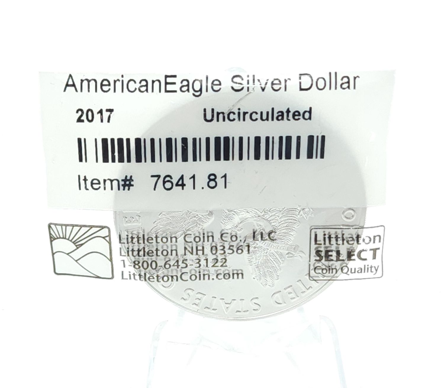 2017 American Silver Eagle Uncirculated
