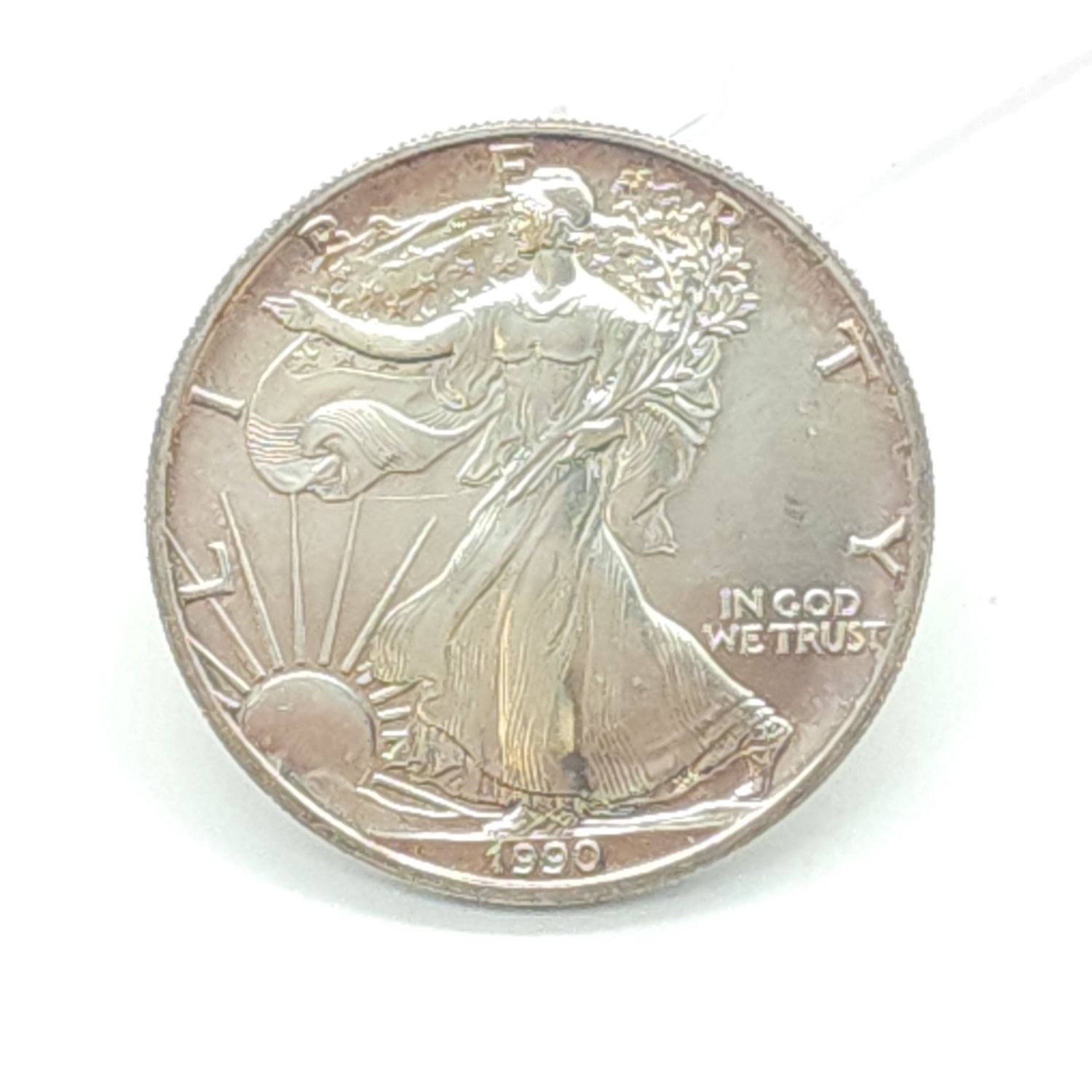 1990 American Silver Eagle.