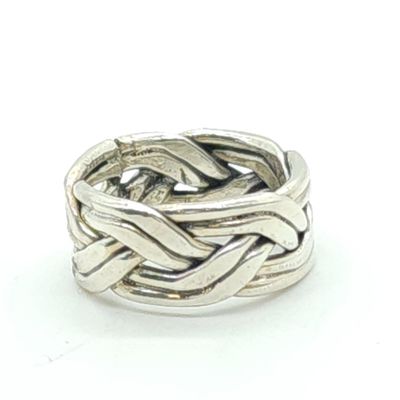 Sterling Silver Braided Band Size: 6.5