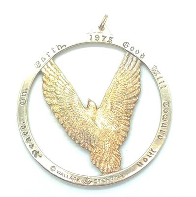 Vintage Sterling Silver Wallace Dove Ornament/Pendant