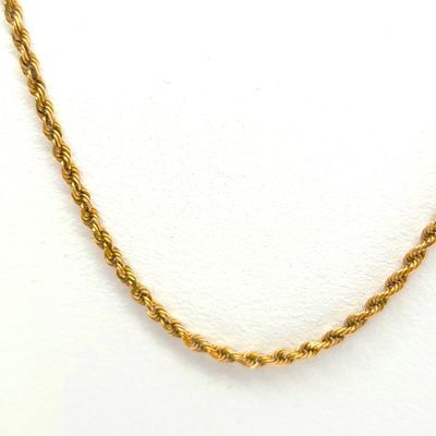14k Gold Solid Rope Chain Size: 20"