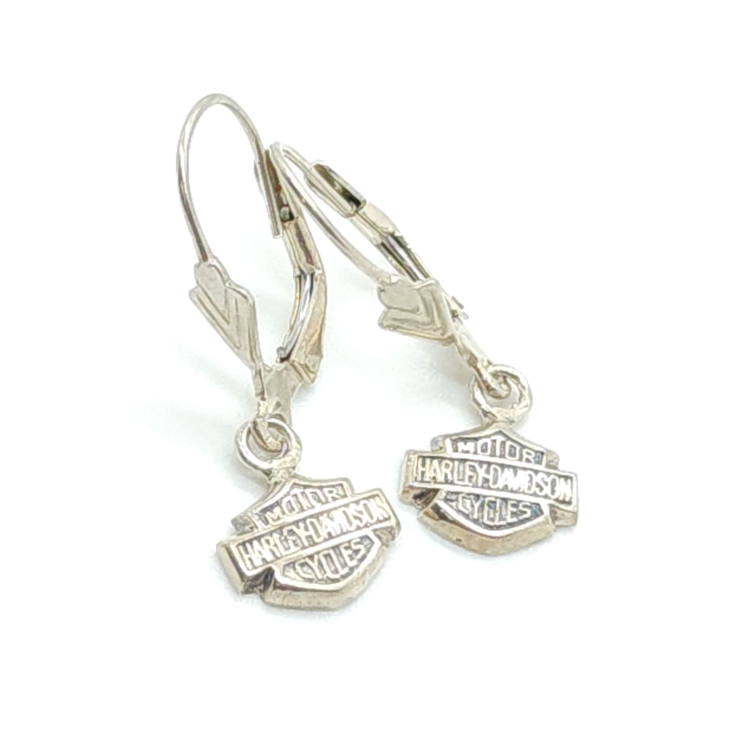 Sterling Silver Harley-Davidson Dangle Earrings