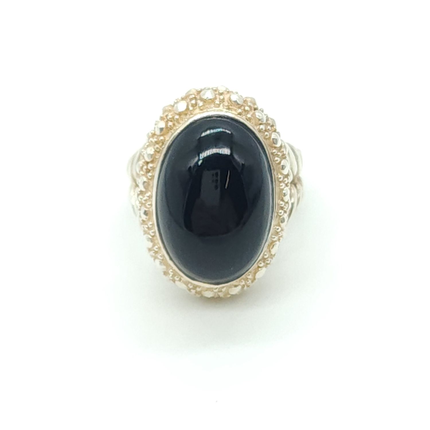 Sterling Silver Black Onyx Ring Size: 7