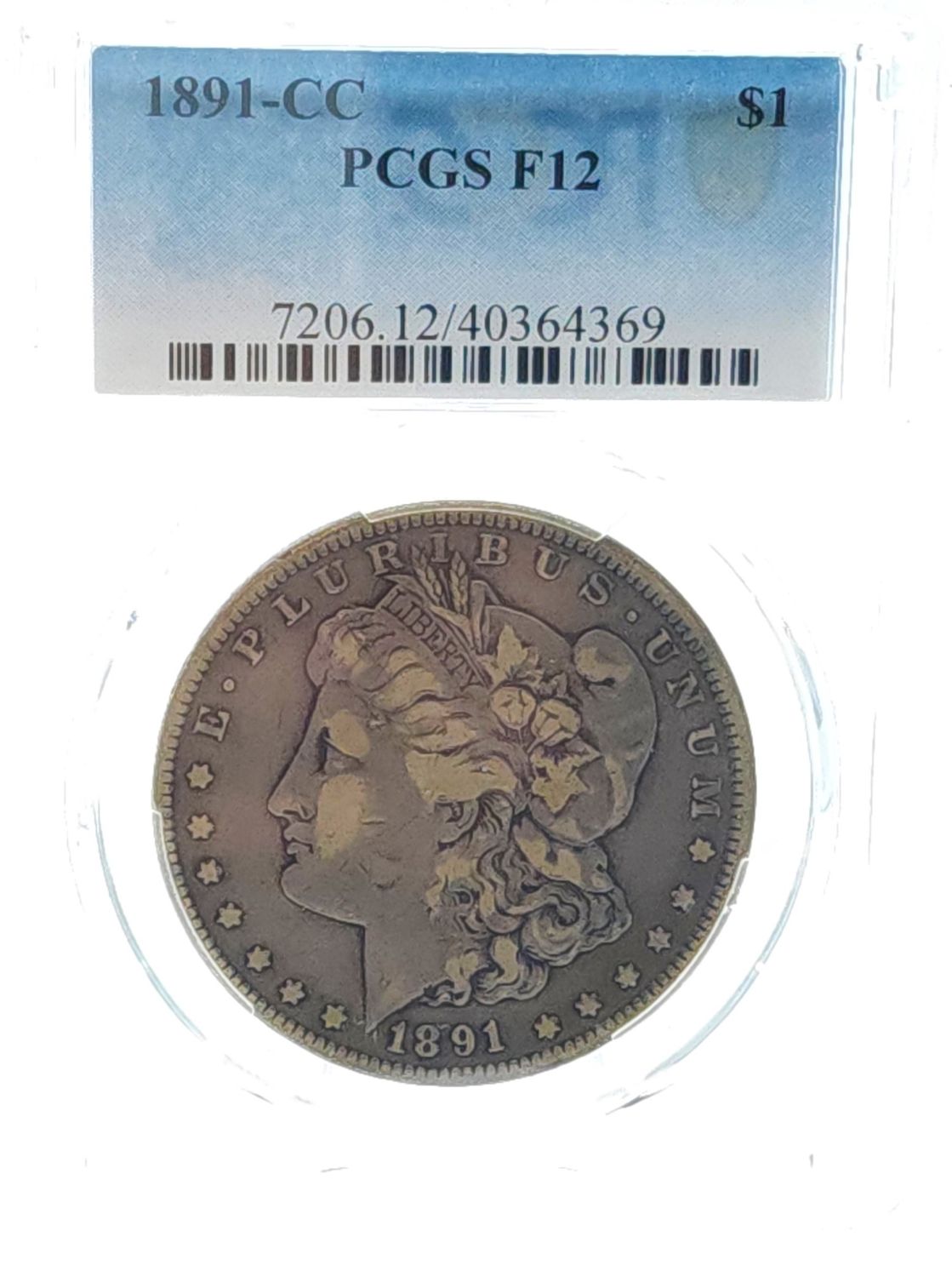 1891-CC Morgan Silver Dollar