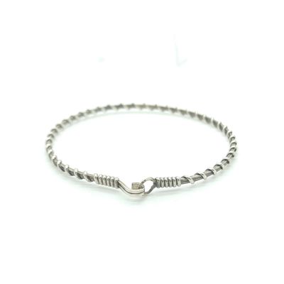 Sterling Silver Twisted Bangle