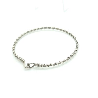 Sterling Silver Twisted Bangle