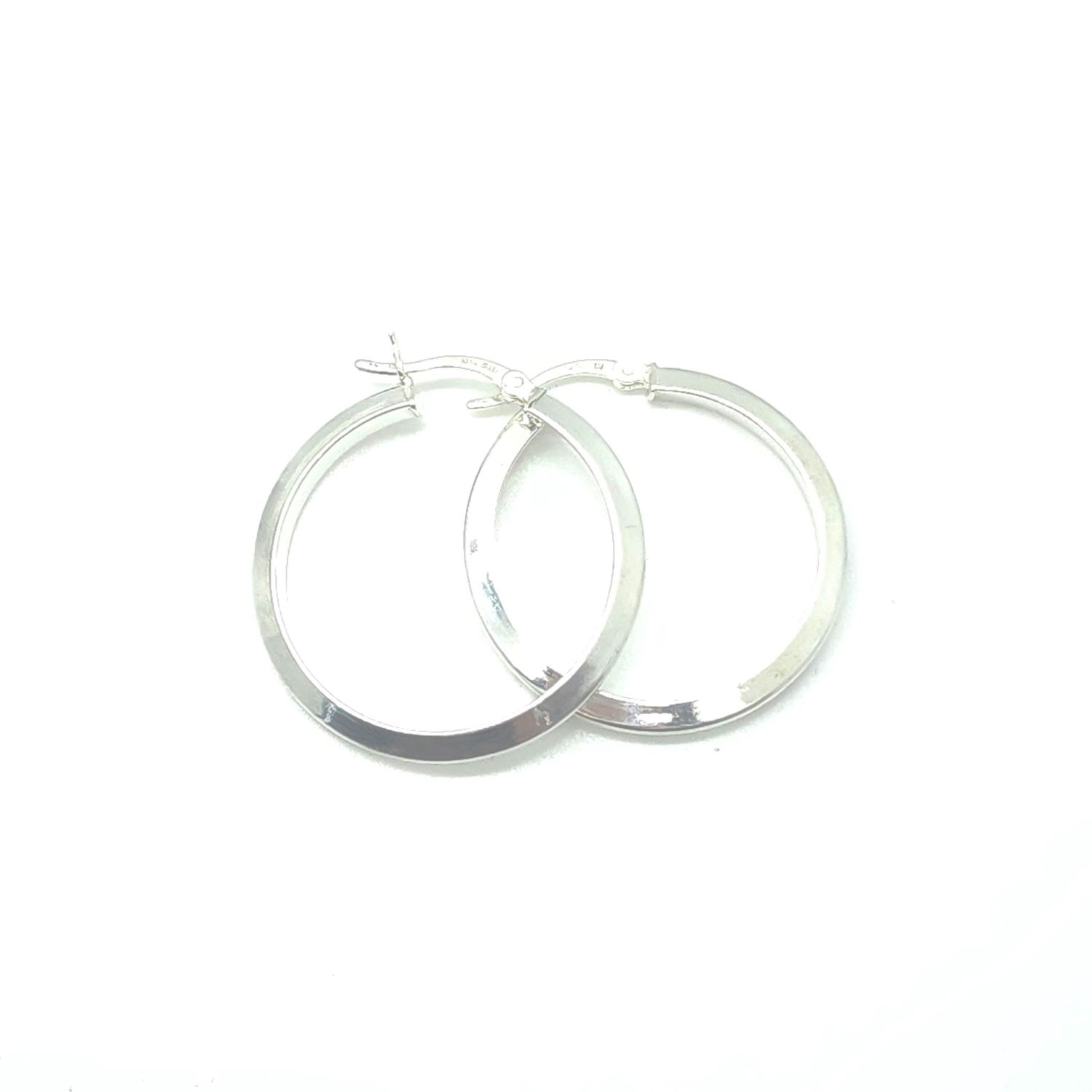 Sterling Silver 1&quot; Hoop Earrings