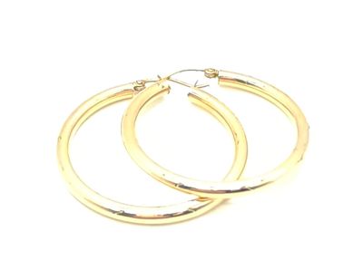 10k Gold 1.5" Hoop Earrings