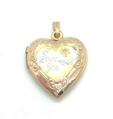 14k Gold "I Love You" Locket