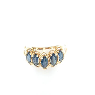 10k Gold &amp; Sapphire Ring Size: 10