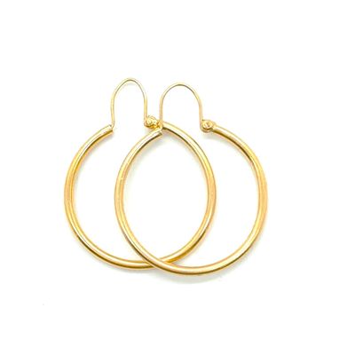 14k Gold 1" Hoop