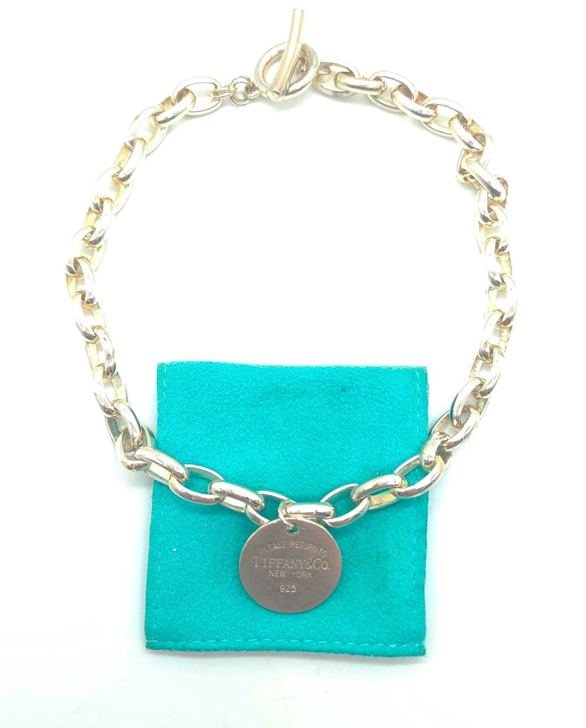 FAUX T&amp;Co Return to Tiffany Toggle Necklace Size: 16&quot;