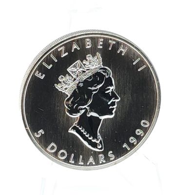 1990 Silver Canadian $5 Maple