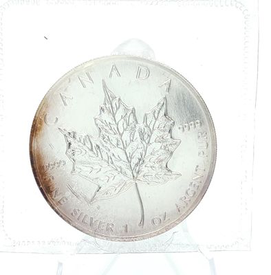 1989 Silver Canadian $5 Maple.