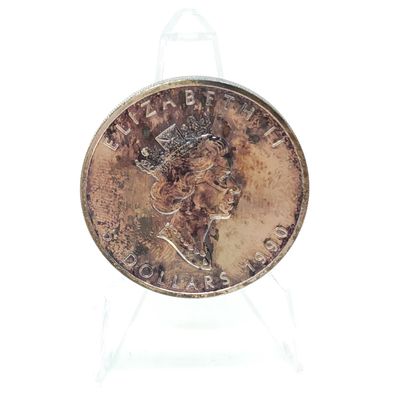 1990 Silver Canadian $5 Maple..
