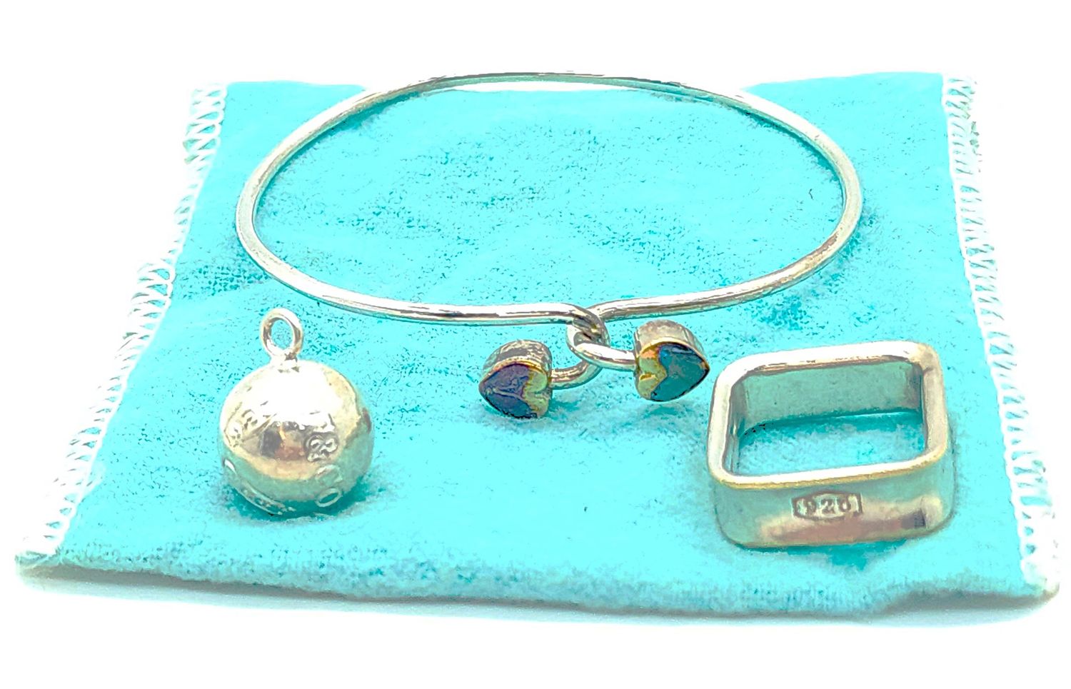 FAUX T&amp;Co Bracelet, Ring &amp; Charm Set