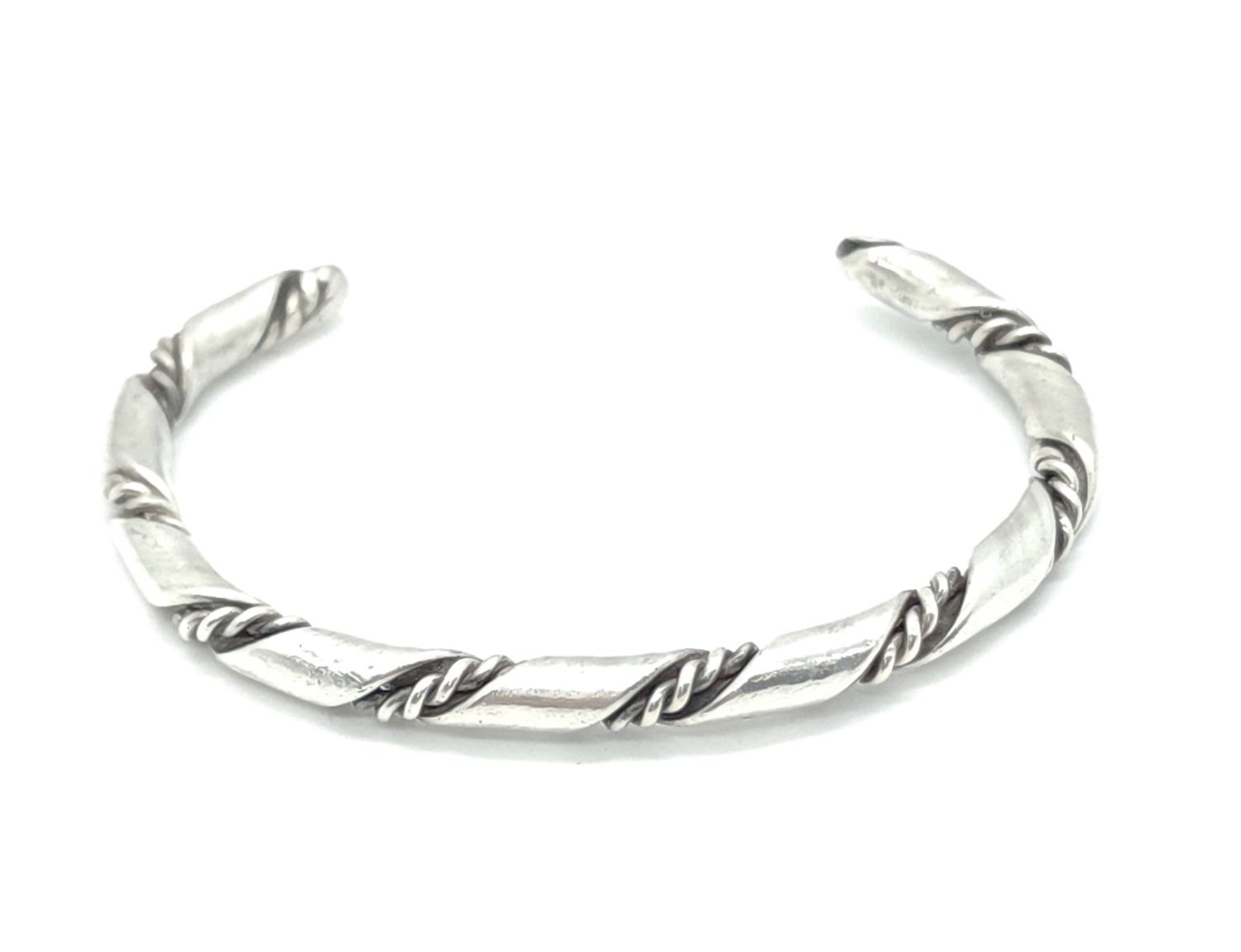 Sterling Silver Twist 3/4 Bangle