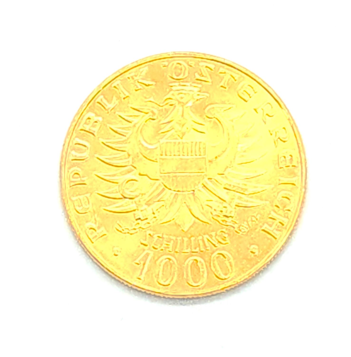 Austria 1000 Schilling 1000th Anniversary- Babenberg Dynasty 1976 Gold Coin