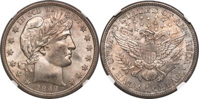 90% Barber Half Dollar  (1892-1915)