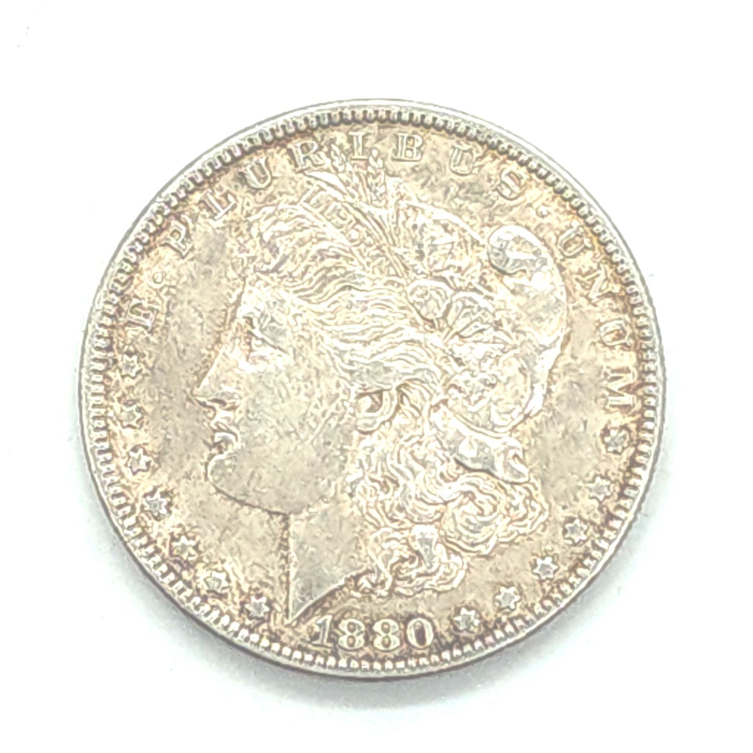1880 Morgan Silver Dollar.