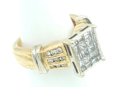 14k Gold Princes Diamond Cluster Ring Size: 5