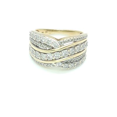 10k Gold Radiant Reflections Diamond Ring Size: 7