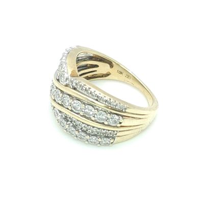 10k Gold Radiant Reflections Diamond Ring Size: 7