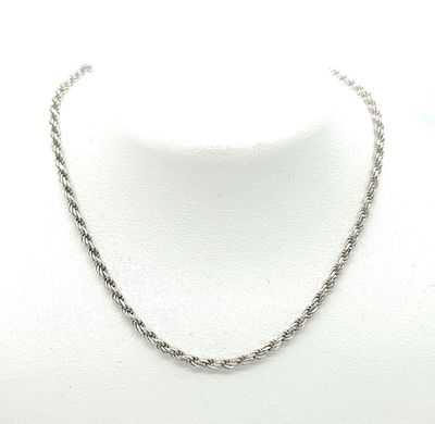 Sterling Silver Rope Necklace Size: 18&quot;