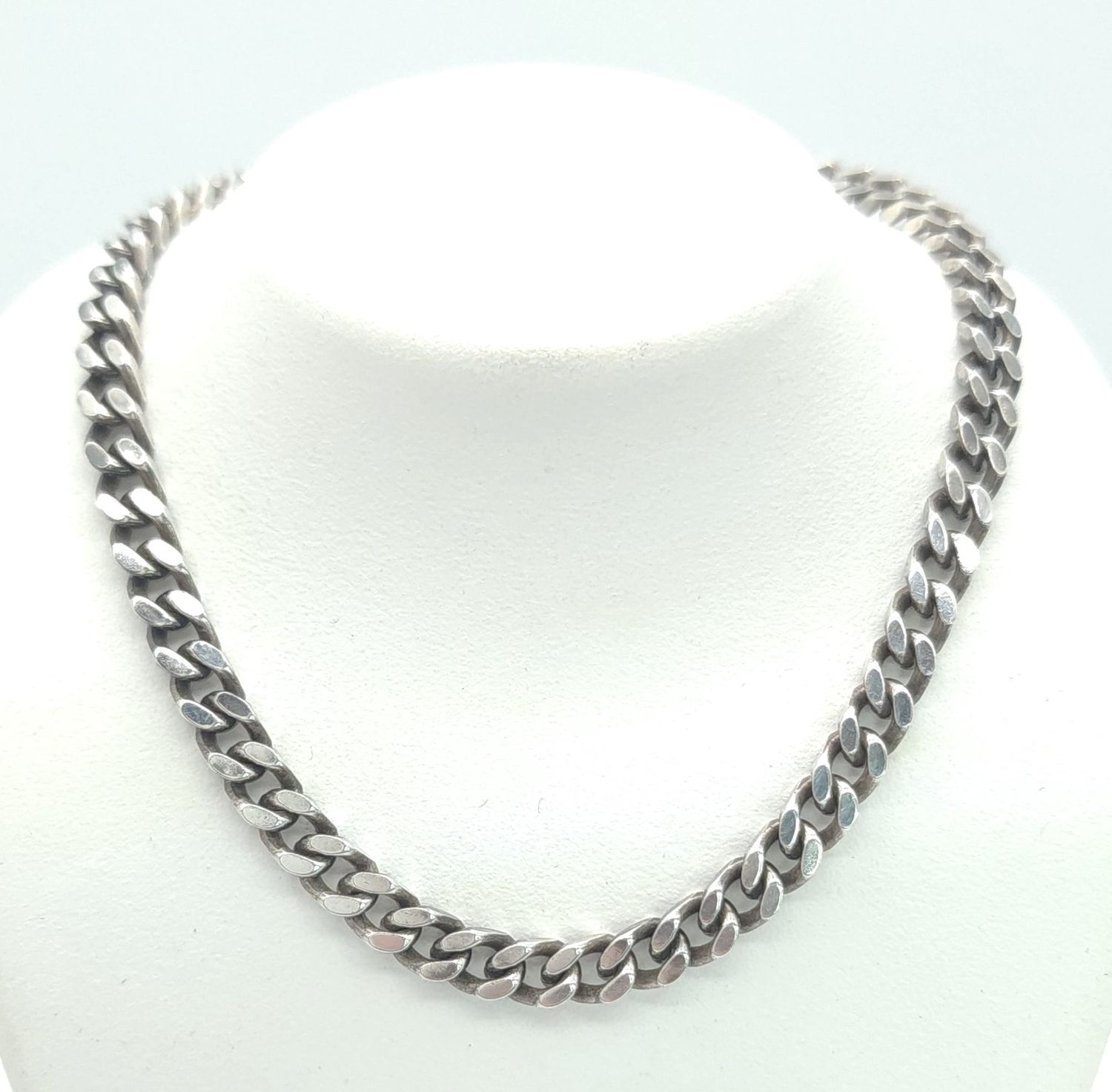 Sterling Silver Cuban Necklace Size: 16&quot;