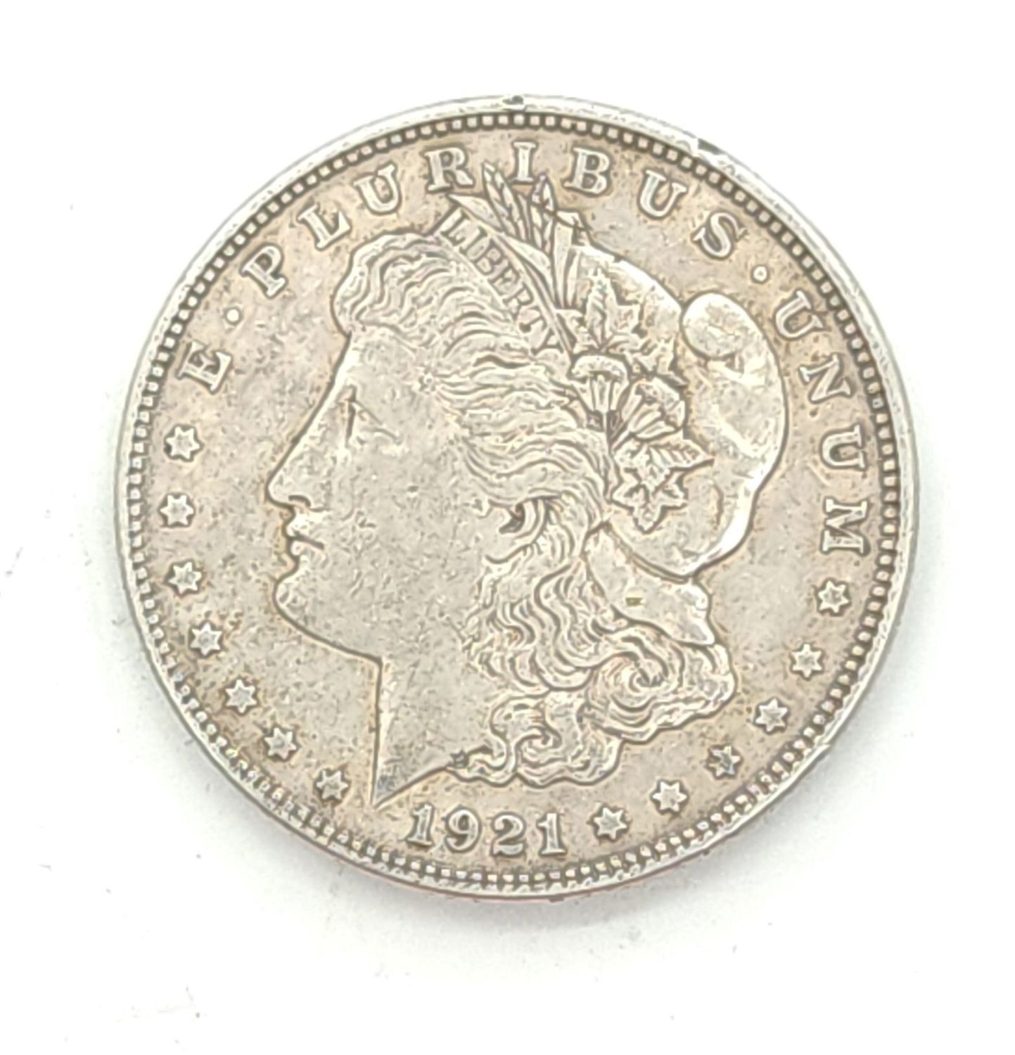 1921-D Morgan Silver Dollar.